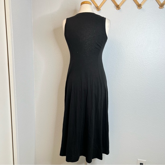 Raquel Allegra Black Sleeveless Swing Midi Dress - Picture 2 of 7